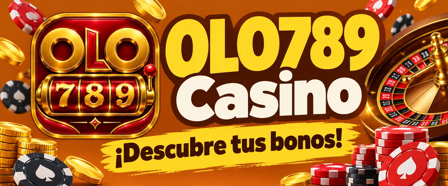 Monograma dorado OLO789 sobre fondo bordó con la promoción de 70 giros gratis desde $1